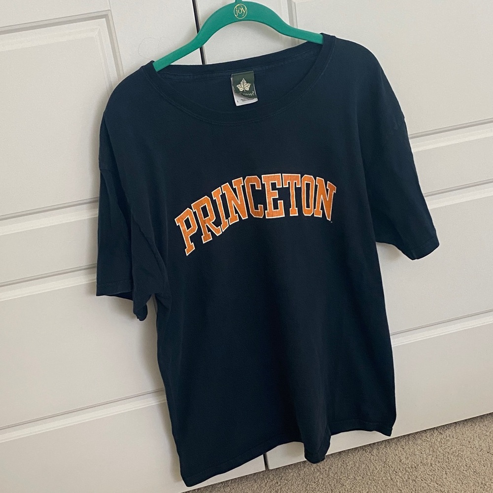 Vintage Princeton Graphic Tee - Black with Orange Lettering
